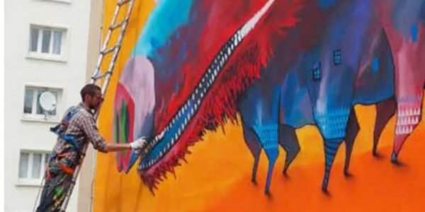Inauguration d'une fresque murale franco-iraquienne